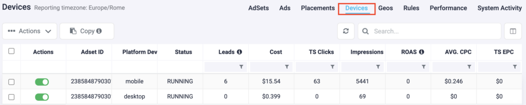 TheOptimizer Facebook automation rules on device level 