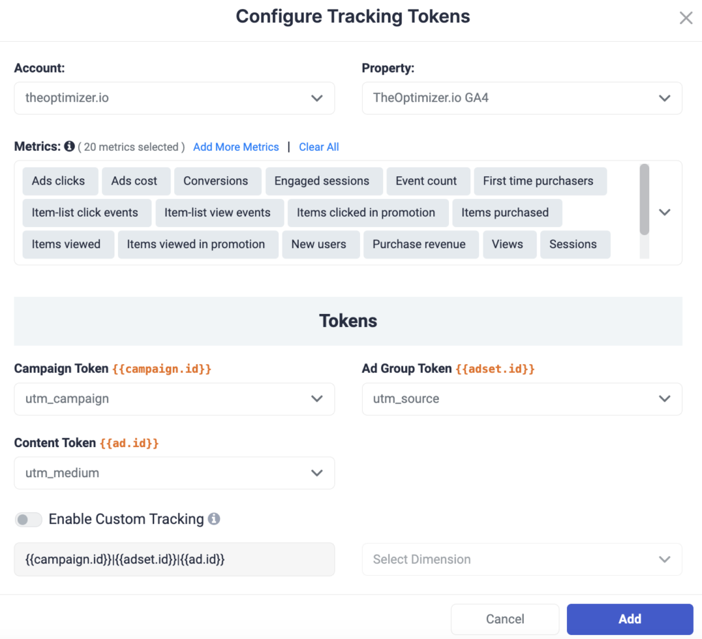 nnect Google Analytics 4 with Facebook on TheOptimizer P4
