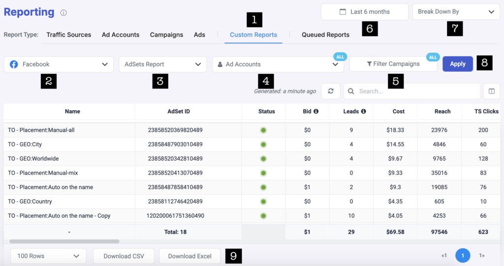 How to generate Facebook custom reports with TheOptimizer