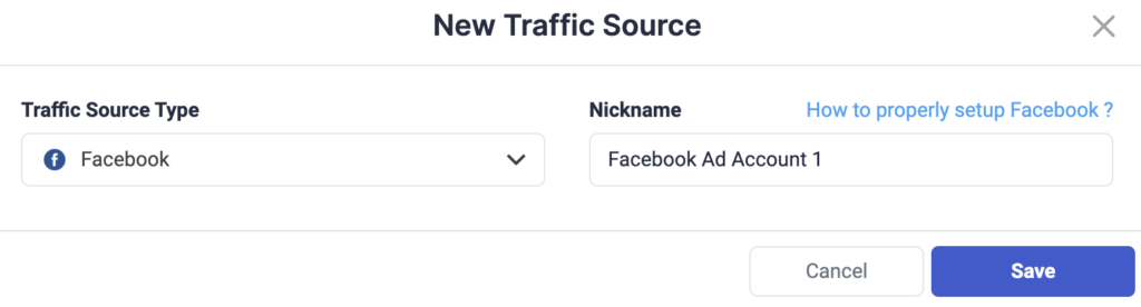How to connect a Facebook account The Optimizer Step 1