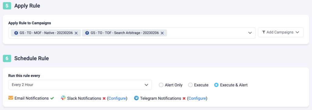 Rule Example 11 Facebook TheOptimizer: Increase Ad Set Bid if it Has Spent Less Than 50% of the Budget P4