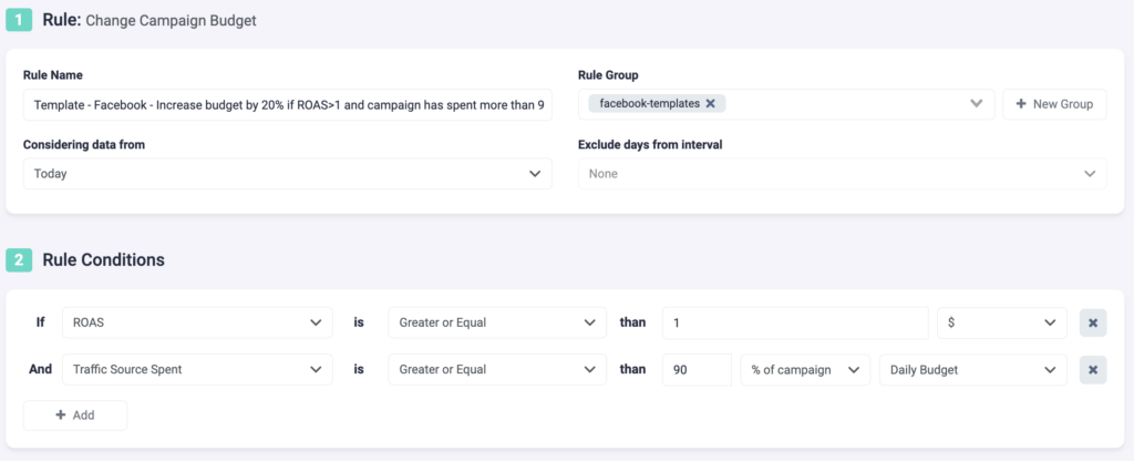 Rule Example 3: Increase Facebook Campaign Budget Facebook x TheOptimizer P1