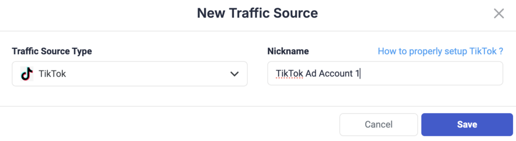 how to connect a tiktok ad account to theoptimizer p2