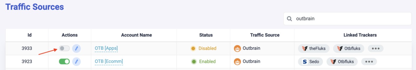 How to disable or delete an Outbrain integration on TheOptimizer